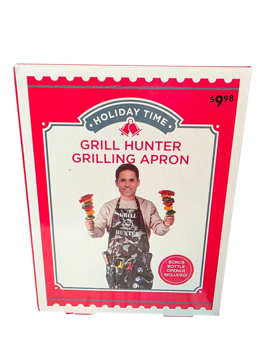 Holiday Time Grill Hunter Grilling Apron in Black and Green Camo
